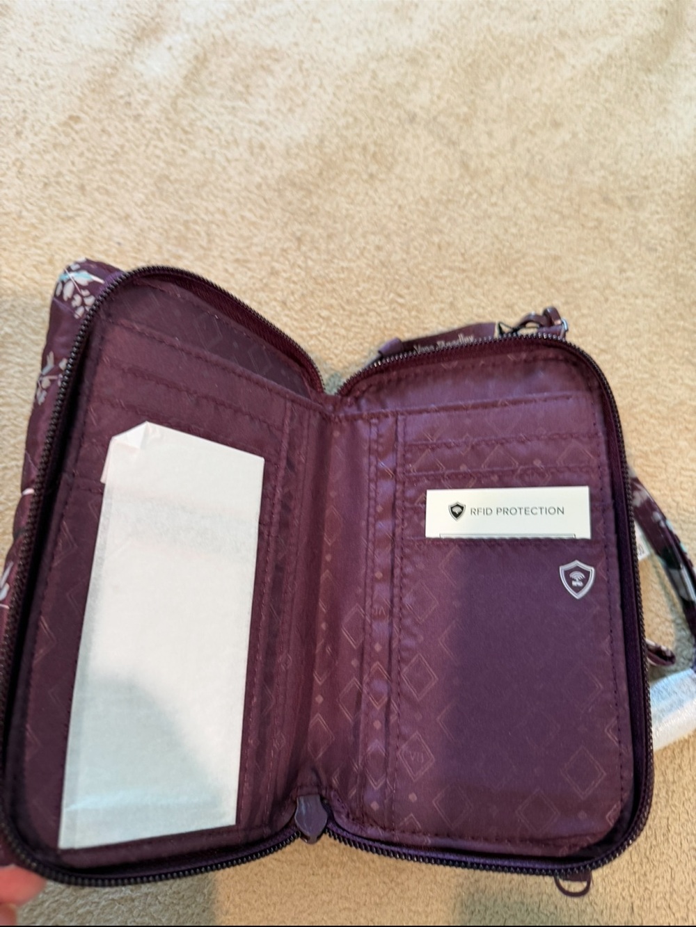 Vera Bradley pressed flowers ultralight RFID 3 in 1 Crossbody bag/wallet - Picture 8 of 10